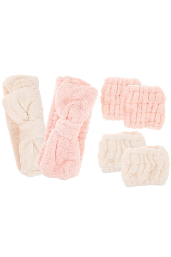 Facial Headband For Face Wash Breathable Flannel Women Morning Makeup 1Set