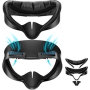 Facial Interface for Meta Quest 3S - Upgraded Wider PU & Ice Silk Face Cover Pads, Anti-Fog, Anti-Light Leakage VR Headset Accessories for Oculus with Lens Protector Cushion