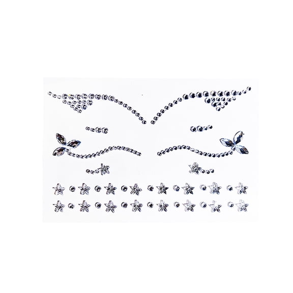 Facial Jewels Self-Adhesive Rhinestone for Festival Rave Halloween Party Makeup, Face Gem for Eye Cheek Makeup, Sparkly Body Gems for Bachelorette Prom Birthday Looks
