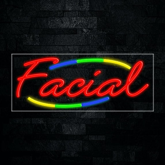 Facial-LED Neon Sign 30"L x 12"H #30793