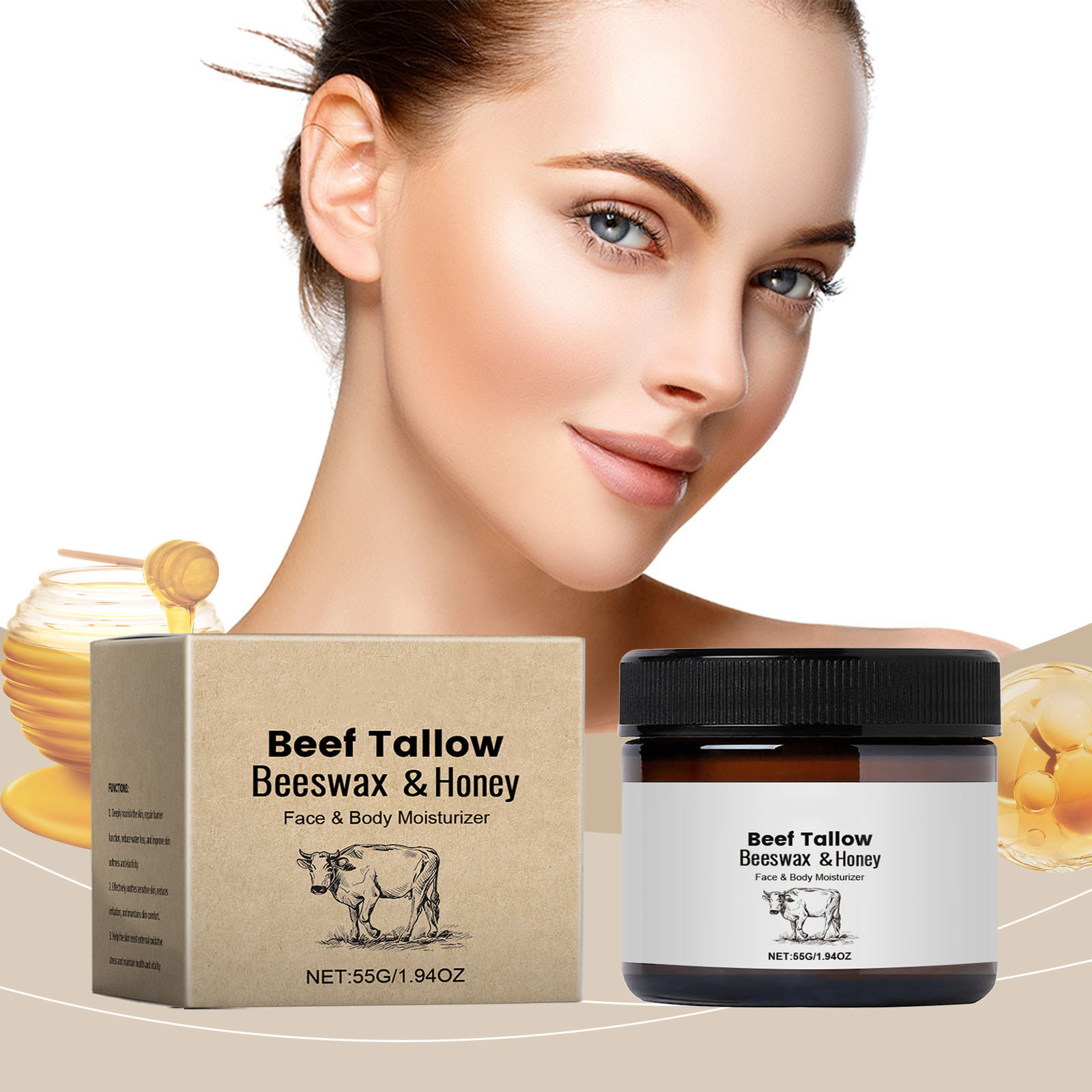 Facial Lifting Firming Moisturizer, Collagen Snail Secretion, Hydrating ...