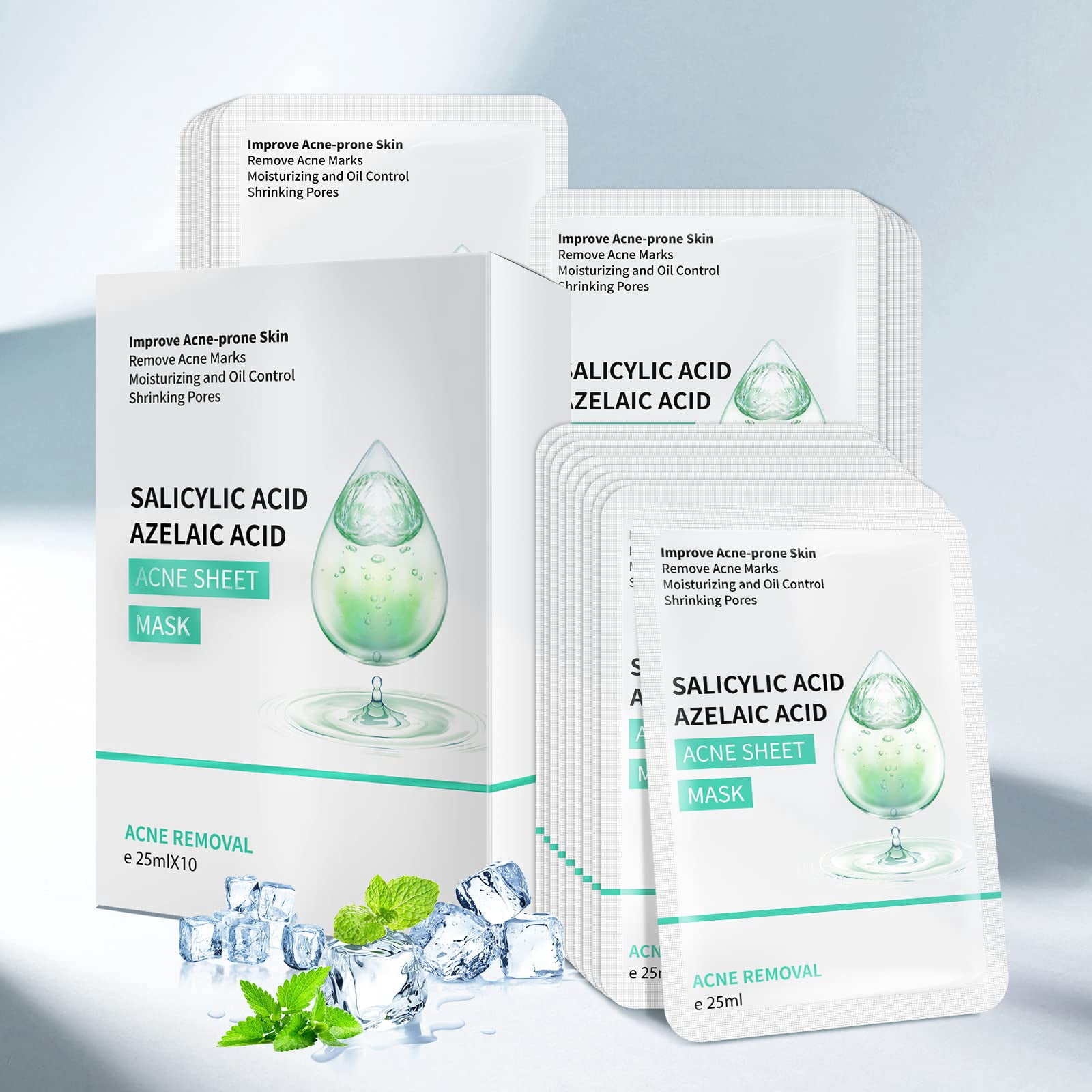 Scsr Mask Facial Mask Anti Acne MZF22 Face Masks Skin Sheet Masks With Salicylic ...