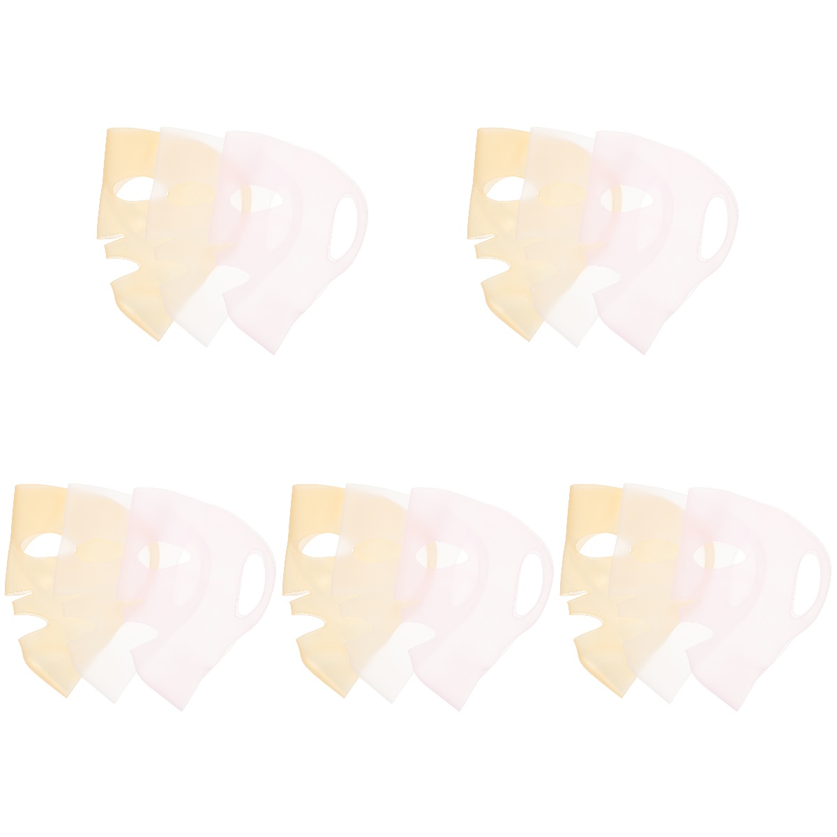 Facial Mask Fixed Cover 15 Pcs Silica Gel Masks Esthetician Supplies