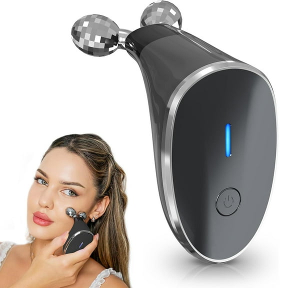 Facial Massager Electric Face Lift Device Sculpting Tool Double Chin Reducer Eliminator for Women Facial Rollers Luminesce Glow Gua Sha Tools For Face Neck Sculptor Roller for Wrinkles and Lifting