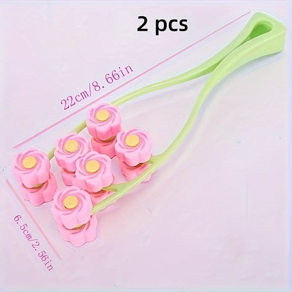 Facial Massager, Facial Massage, Floral-patterned Massage Roller, V-face Lifting and Firming, Beauty Tool-2pcs