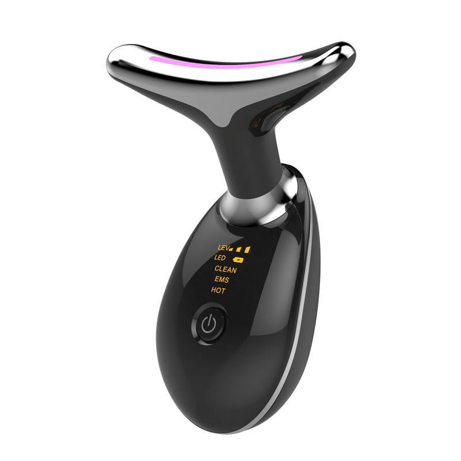 Facial Massager for Face and Neck, Red-Light-Therapy-for-Face and Neck, Face culpting Wand with 7 Color, at-Home Face Tool for Skin Care (Pink)