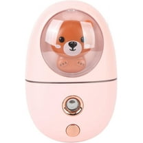 Facial Mist Sprayer, Nano Handheld Cool Mister Sprayer,Portable Micro Professional Facial Steamer, Moisturizing and Hydrating for Face Care Pure Daily USB Charging, Pink