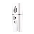 Facial Mister Mini Portable Rechargeable Handy Face Humidifier Facial Sprayer Skin Care Machine for Face Hydrating Daily Makeup (White)