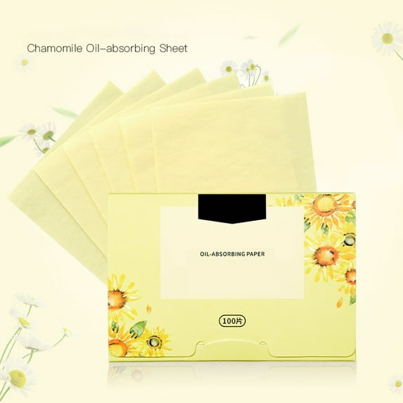 Facial Oil Absorbing Paper 100 Pieces Portable Extractable Fragrance Oil Absorbing Facial Paper Makeup Tool Face for Oily Skin Fresh Wolf Face Vacuum Facial Cleansing Wipes Star Pimple Patch Your Good