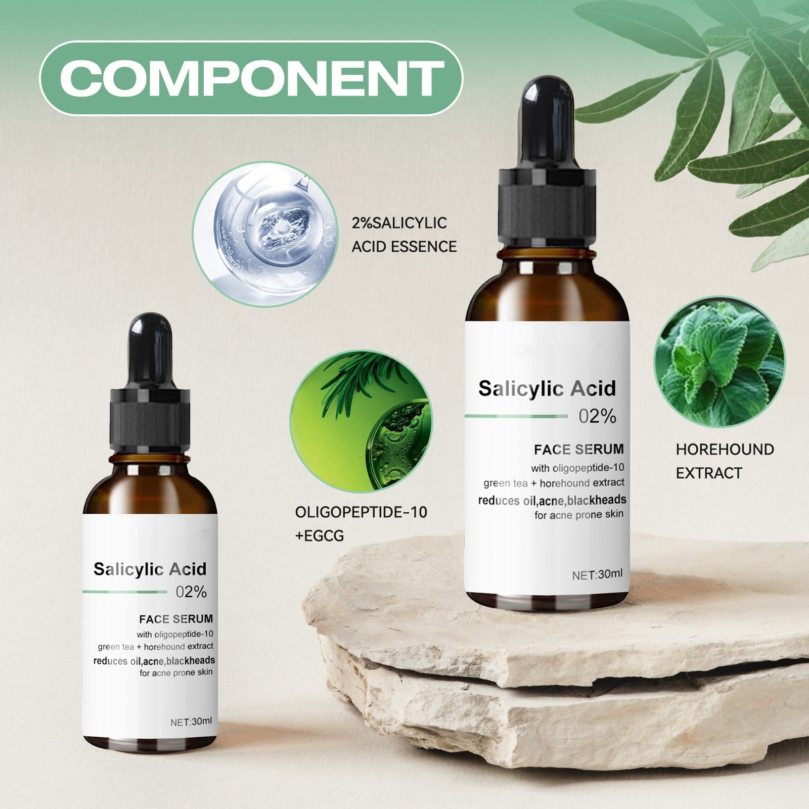 Facial Serum Salicylic Pore Shrinking Closed Blackheads And Enlarged