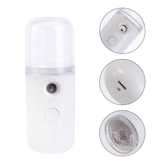 Amosfun Nano Spray Humidifier Portable Handheld Abs White 1Pcs