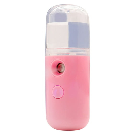Facial Steamer Mist Humidifier Cold Spray Skin Care Spa Travel Deep Cleaning pink