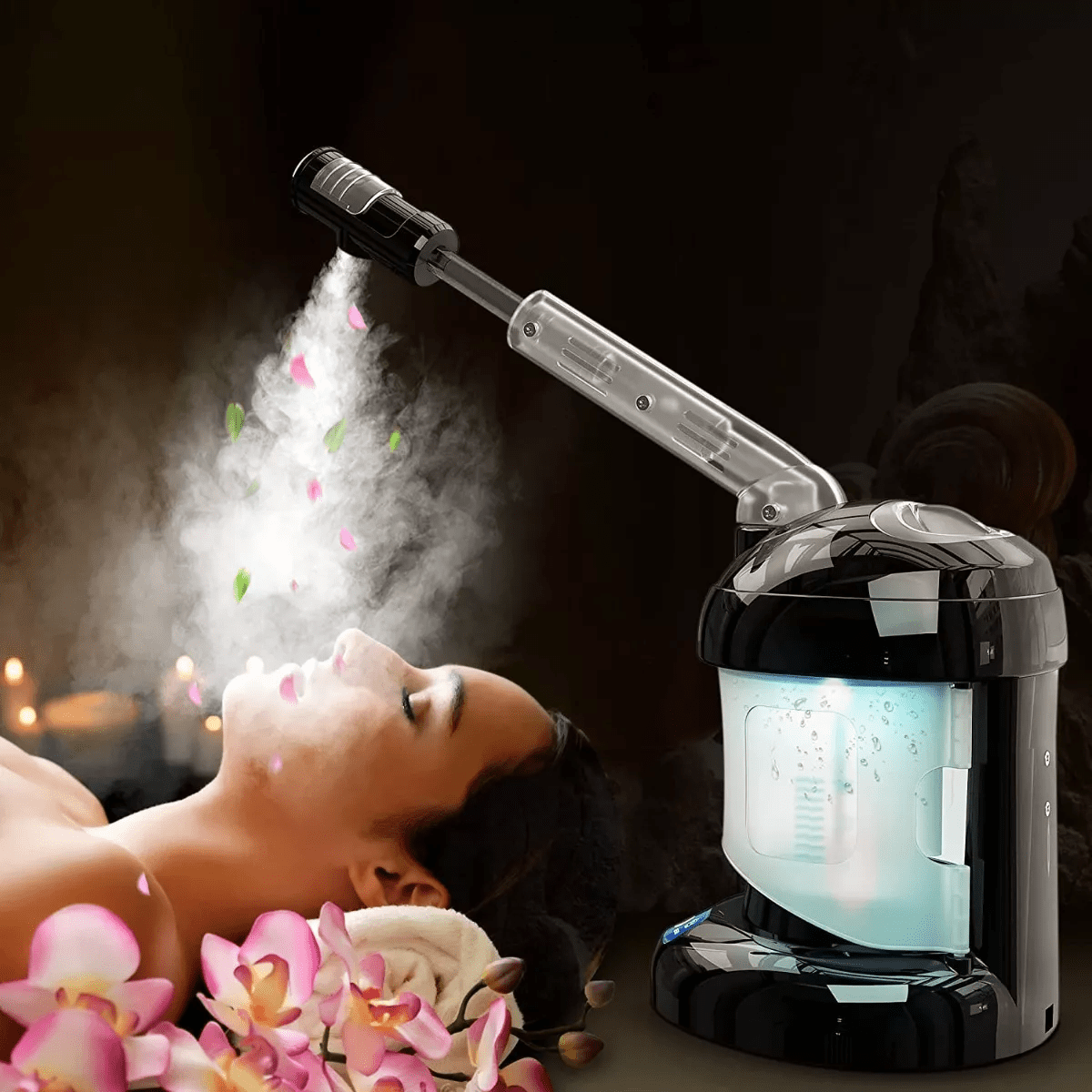 Facial Steamer - Nano Ionic Face Steamer with 360° Rotatable