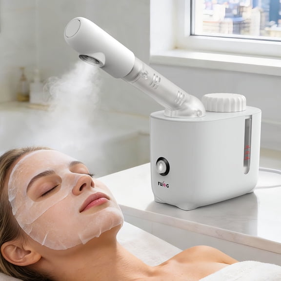 Facial Steamer Nano Ionic Face Steamer with 360 Rotating Arm, Esthetician Facial Steamer for Deep Cleaning, Portable Spa Facial Machine for Home Salon