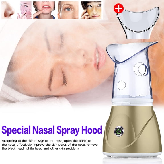 Facial Steamer with Nose & Face Cover, 1 Setface Steamer for Deep Facial Cleansing, Mouth and Nose Attachment for Colds, Easter Mother'S Day Gift Makeup Organizers