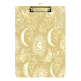 thumbnail image 1 of Facial Sun Moon Pattern 12.5x9in Clipboard, Durable Acrylic with Metal Clip and Wall Hook for Office or Classroom, 1 of 10