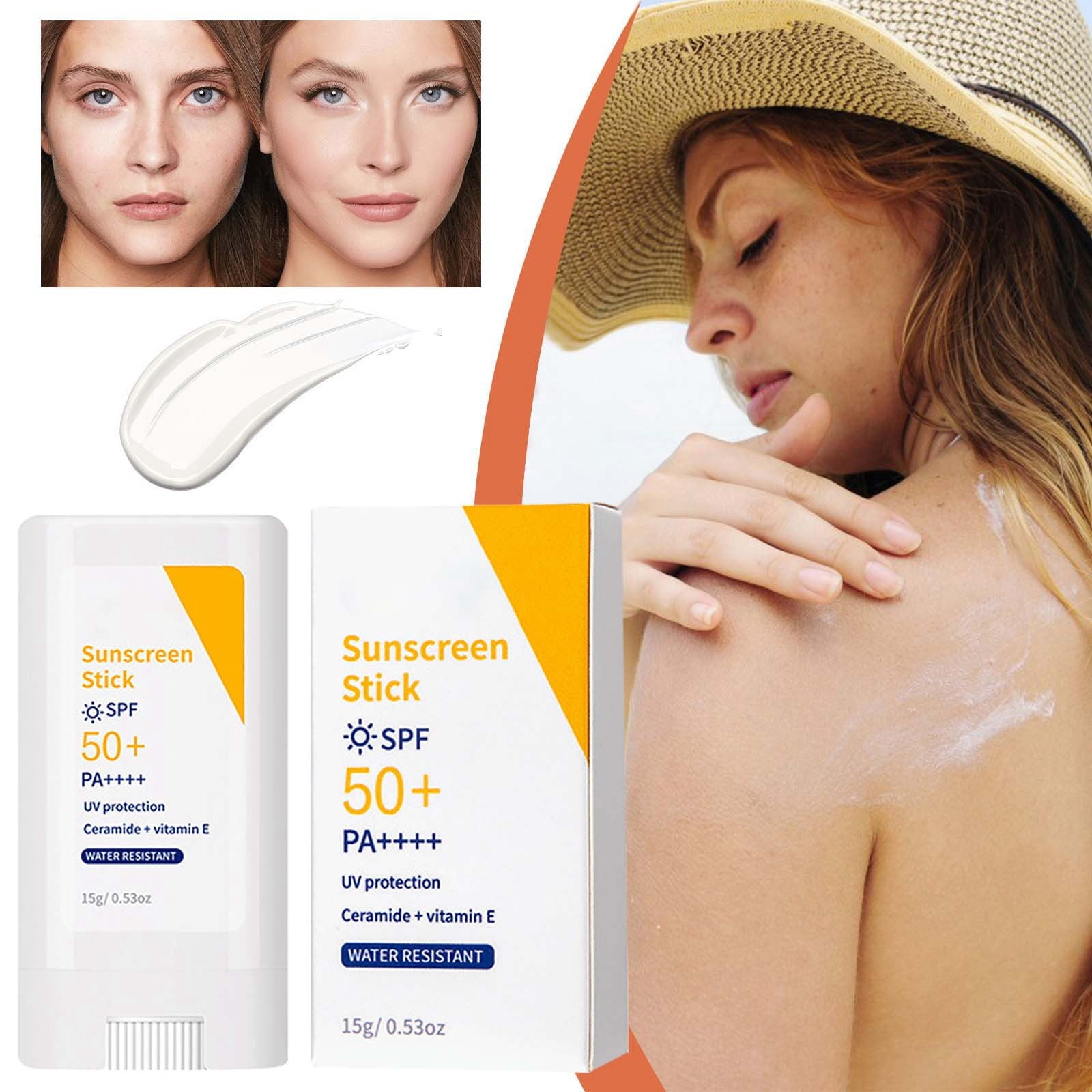 Facial Sunscreen Stick SPF 50 Water Resistant With Ceramide Vitamin E Body & Face Sunscreen