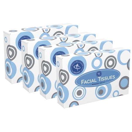 Facial Tissues [Home and Business] 40 Count Box Standard 2-ply Tissue Paper (4 PACK) 160 Tissues Total!