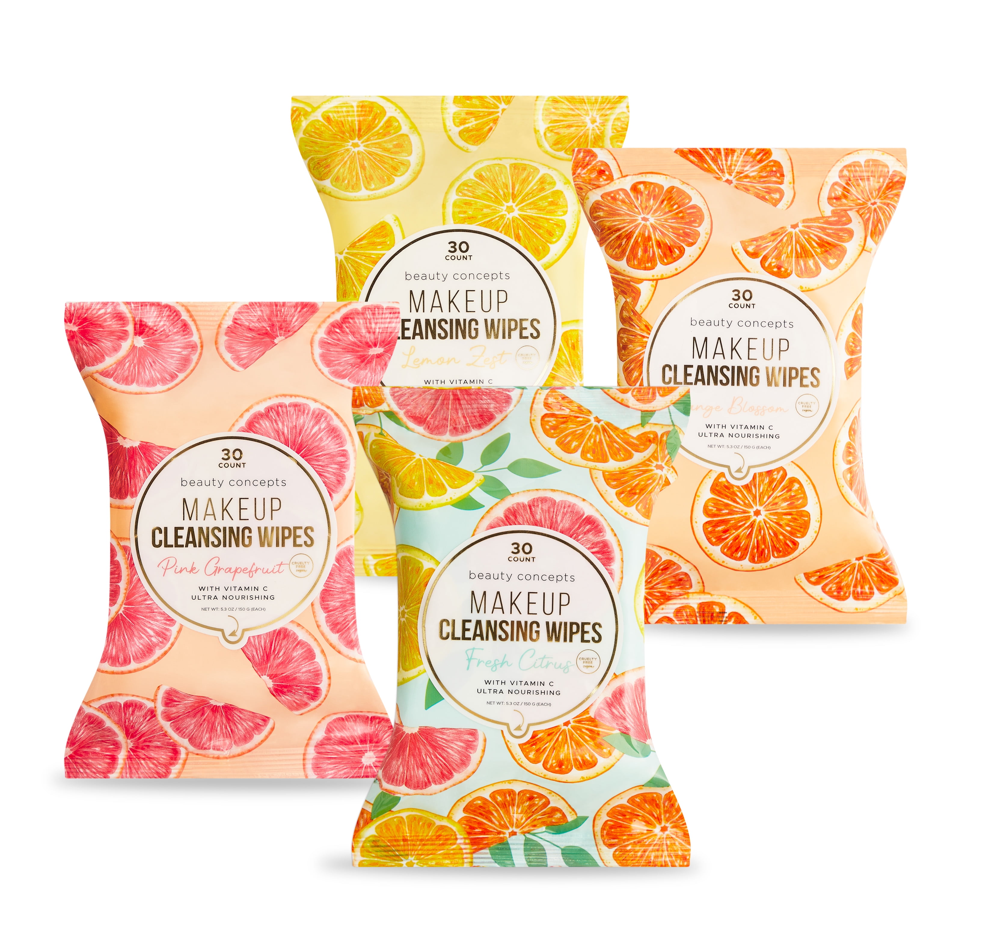 Facial Wipe Set 4 Packs, Soft and Hydrating Facial Cleansing Wipes by