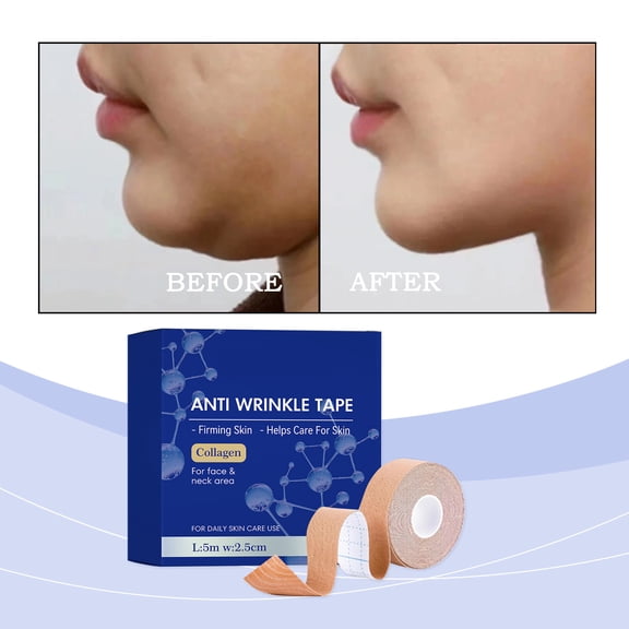 Facial Wrinkle Lifting Tape for Fine Lines and Sagging Skin Invisible Anti-Wrinkle Tape for Face Neck and Eye Area Secure Skin