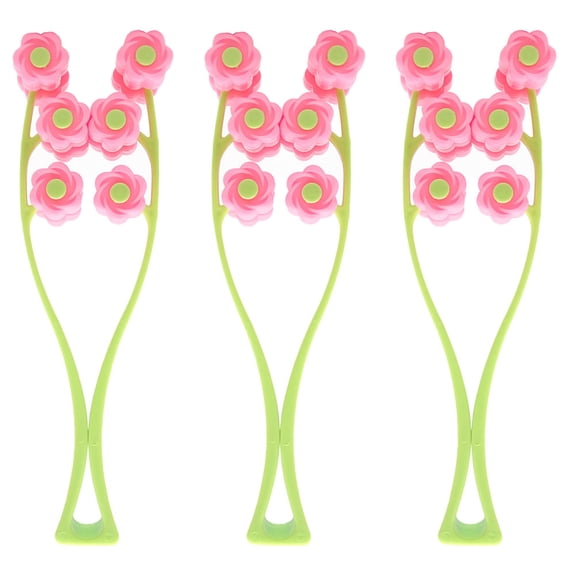 Facial massage, V-shaped facial lifting and tightening flower shaped massage roller, beauty tool,Pink