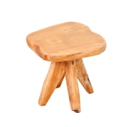 Facilehome Handmade Solid Cedar Wood Stool, Rustic Root Carved Side Stool for Living Room, Bedroom and Patio,11.81" x 13.78" x 14.57"