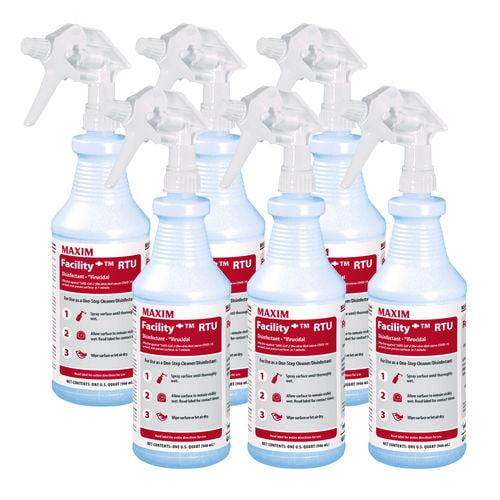 Facility+ RTU Disinfectant, Safe-to-Ship, Unscented, 32 oz, 6/Carton | Bundle of 5