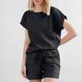 thumbnail image 1 of Facnwert Summer Fashion Women Short Sleeve And Shorts Matching Fashion Outfits Casual 2PC Sets With Pockets, 1 of 8