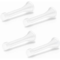 FacoFaco Pack of 4 Spring Door Stoppers with Rubber Tip，3-1/4" Door Stoppers for Home, Offices, Schools, (White)