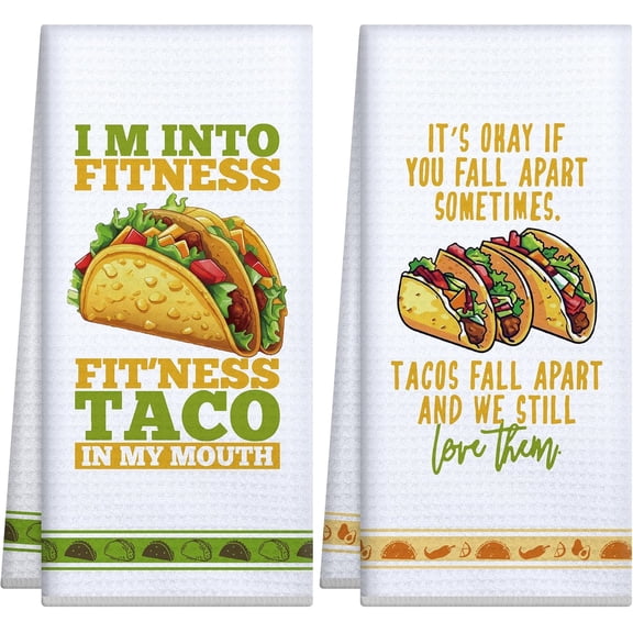 FacoFaco Taco Kitchen Decorative Dish Towels, Decor Hand Towels, Set of 2