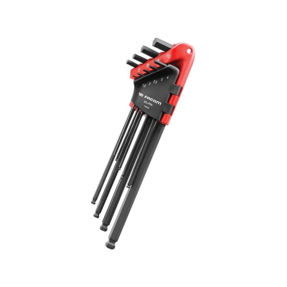 Facom - 83S.JP9AL Hex Key Wallet Set, 9 Piece (1.5-10mm)