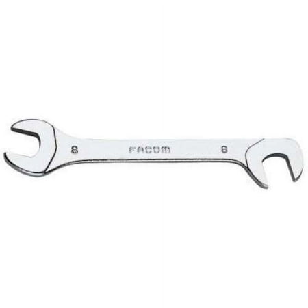 Facom Angle Open End Wrench, 8 mm Opening, 3 35/64" L, Satin, EA (575-FM-34.8)