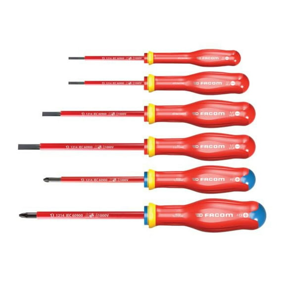 Facom - Protwist VDE Screwdriver Set, 6 Piece