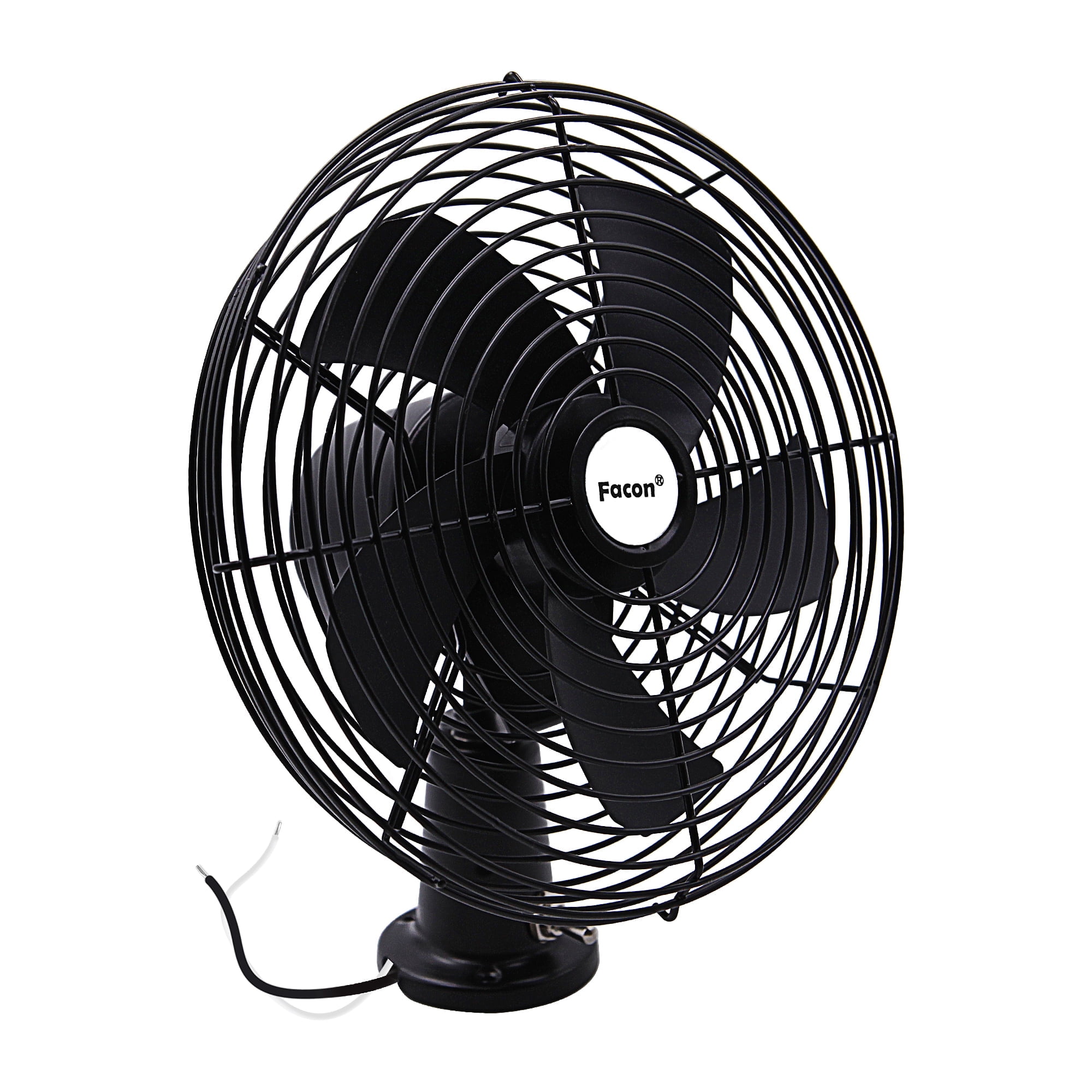Facon 12V 8'' Car Cooling Automobile Vehicle Fan, Powerful Quiet with 2-Speed, Ventilation Electric Car Fans for RV Truck Bus Boat Van SUV Yacht
