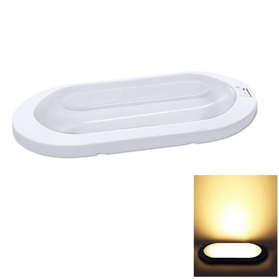 Facon 12V LED Bright RV Pancake Light Surface Mount Spotlight Fixtures, 12 Volt 3400K Interior Ceiling Dome Light with On/Off Switch, use for RV Motorhomes Camper Caravan Trailer Boat