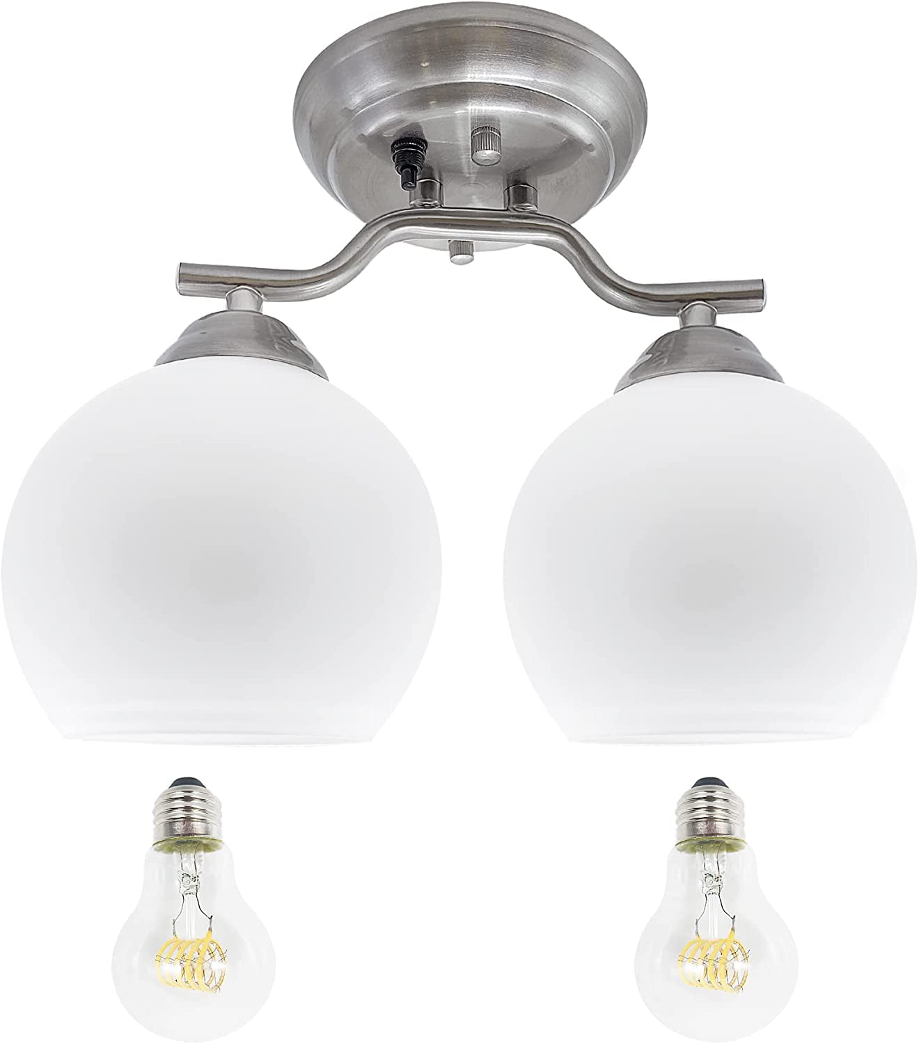 Facon 12V RV Pendant Dining Table Light with Replaceable Bulb (2 X E26 Bulb Included), RV Camper ...