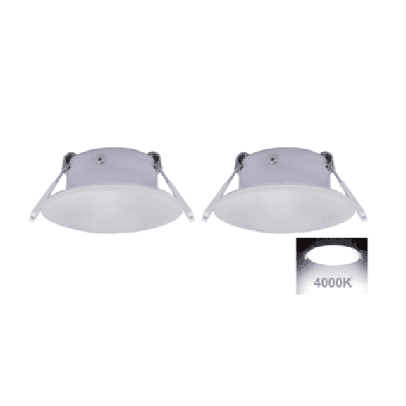 Facon 3 Inch LED RV Puck Light Full Aluminum Recessed Mount Down Light 12V Interior Light for RV Motor-Homes Camper Caravan Trailer Boat, 4000K Cool White (2 Packs)