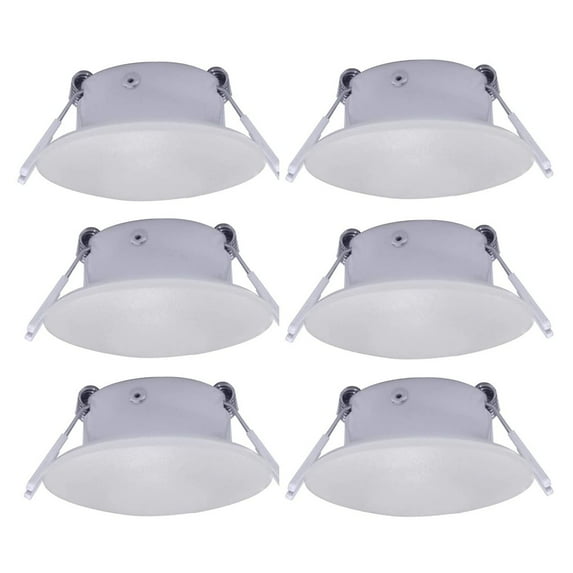 Facon 3 Inch LED RV Puck Light Full Aluminum Recessed LED Ceiling Light, 12V Interior Light for RV Motor-Homes Camper Caravan Trailer Boat (Pack of 6)