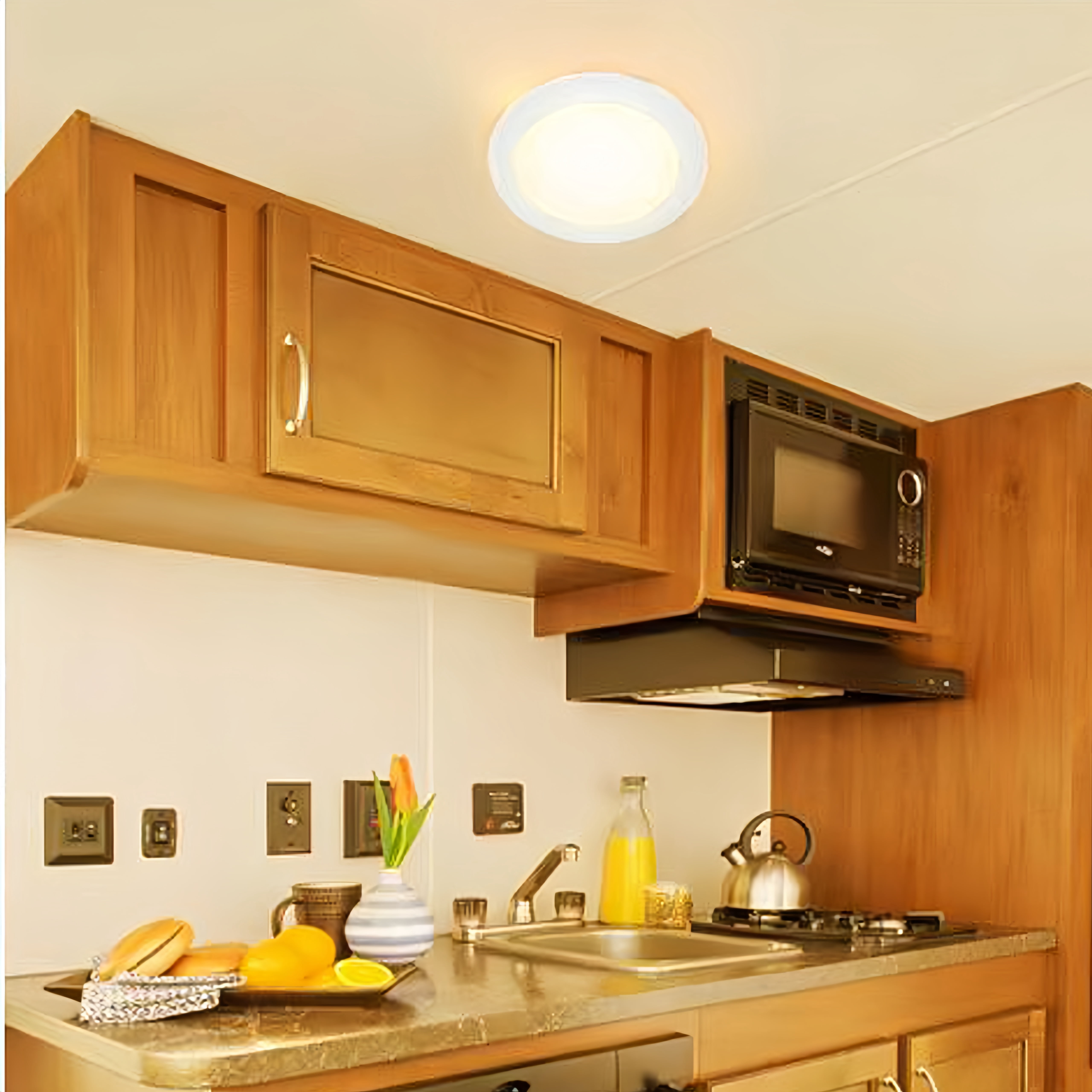 Facon 3" LED Recessed Puck Light - 12V, Warm White (3400K), 3W, 210 Lumens For RV/Camper/Boat