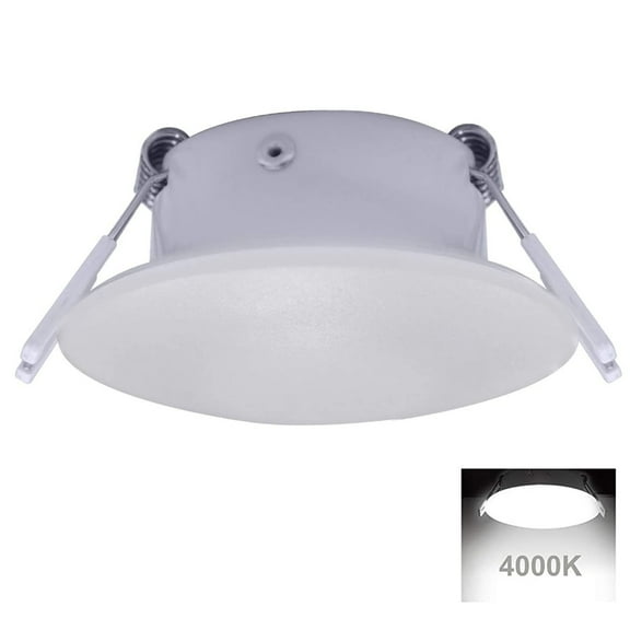Facon 3 Inch LED RV Puck Light Full Aluminum Recessed Mount Down Light, 12V Interior Light for RV Motor-Homes Camper Caravan Trailer Boat (4000K Cool White Light)