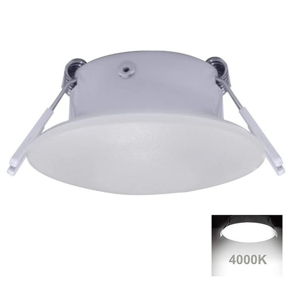 Facon 3 Inch LED RV Puck Light Full Aluminum Recessed Mount Down Light, 12V Interior Light for RV Motor-Homes Camper Caravan Trailer Boat (4000K Cool White Light)