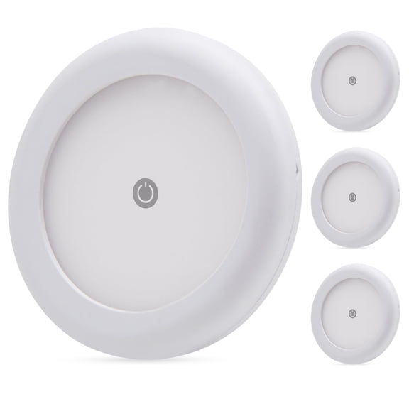 Facon 3-Pack 3Inch DC 12V RV LED Dome Light Fixture with Touch Dimmable Switch, 3W RV Boat LED Ceiling Puck Light, Ultra Slim RV Interior Lighting for Car/RV/Trailer/Camper/Boat Warm White 3400K