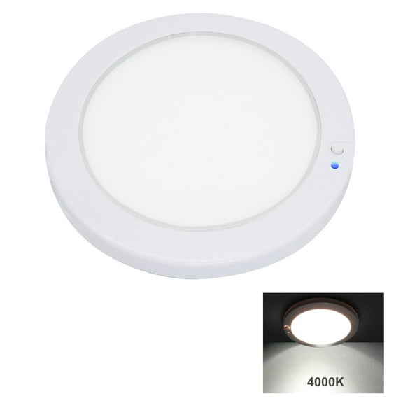 Facon 5Inch LED RV Panel Light Surface Mount 12V DC Interior Light with On&Off Switch and Blue Indicator for RV Motorhome Camper Caravan Marine (4000K Cool White)