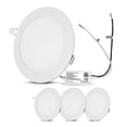 thumbnail image 1 of Facon 6.5 Inch 12V LED RV Puck Light, 4Packs Aluminum Recessed Mount Light, Slim Panel Light with Flat Trim, 12V DC Interior Light for RV, Camper, Motorhome, Trailer, Boat, 1 of 7