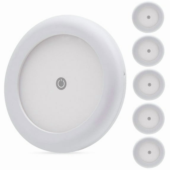 Facon 6-Pack 3Inch DC 12V RV LED Dome Light Fixture with Touch Dimmable Switch, 3W RV Boat LED Ceiling Puck Light, Ultra Slim RV Interior Lighting for Car/RV/Trailer/Camper/Boat Warm White 3500K