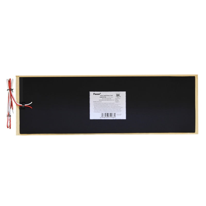 Facon 7-1/4" x 25" 12V RV Tank Heater Pad with Automatic Thermostat, QAI Certified, Prevents Freezing for Fresh, Grey, Black Water Tanks, Up to 50 Gallons