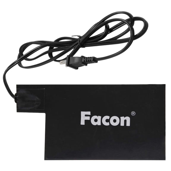 Facon 8-1/2'' x 5-1/2'' Silicone Battery Heater Pad with Thermostatically controlled, Automotive Electric Silicone Heating Pad, 120V, 60Watts