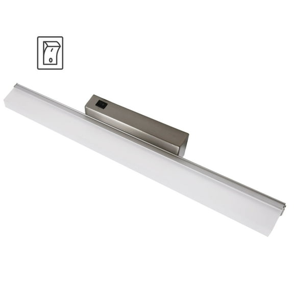 Facon LED 16.5-Inch Modern Dimmable 1-Light Wall Sconce with Acrylic Shade, Black Vanity Light Reading Light for RV, boat, trailer, camper