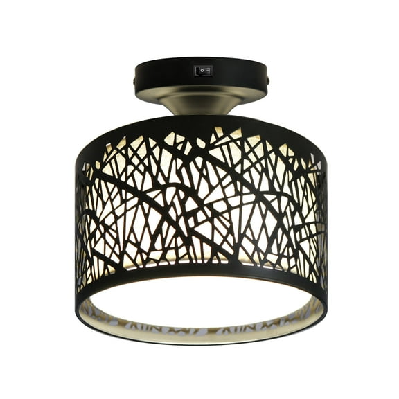 Facon RV Decorative Fabric Dinette Lighting Pendant Dining Table Light with Switch, 12V 4000K Cool White LED Ceiling Lamp for Boat, Caravan, Trailer