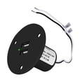 thumbnail image 1 of Facon RV USB Charger Socket Power, High Speed Charging 5V / 2.4A Dual USB Outlet, Recessed Mount with Green Indicator Light, USB Outlet for RV Trailer Camper Boat Marine Motorhome (Black), 1 of 8
